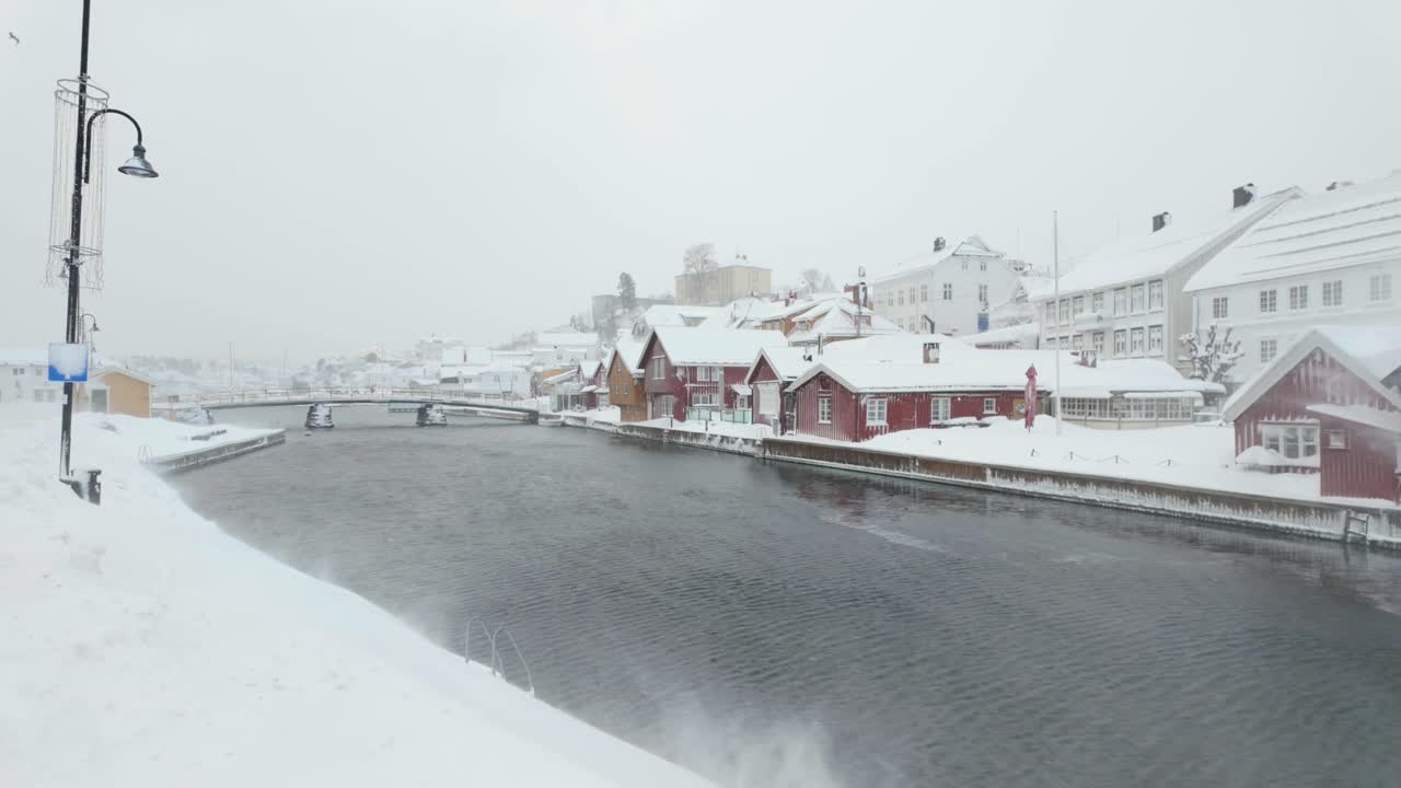 노르웨이 의 크라그로 마을 에서 겨울 에 얼어붙는 대기