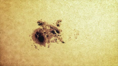 fotografía de cerca de una mancha solar en la superficie del sol