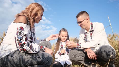a beautiful ukrainian family in national costumes a beautiful ukrainian family in national costumes vyshyvanka day ukrainian traditions video