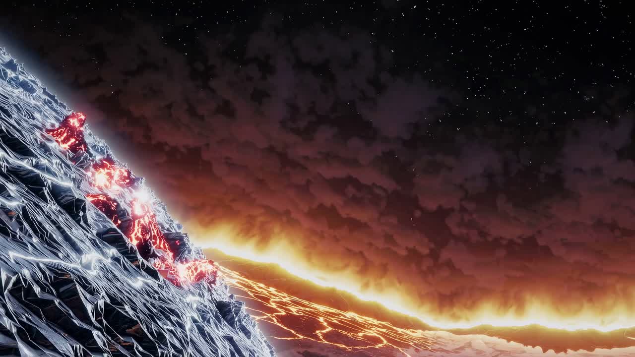 Volcanic Alien Planet Landscape