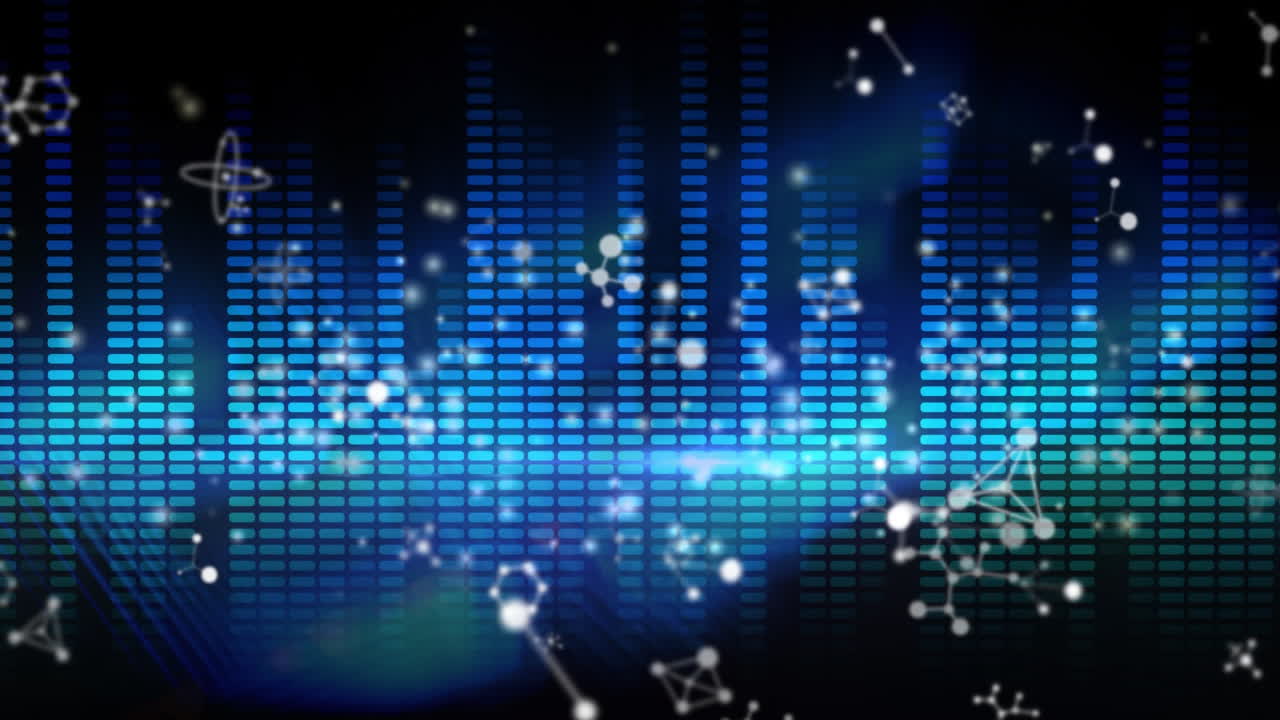 소리  ⁇ 얼라이저 위에 떠있는 분자의 애니메이션