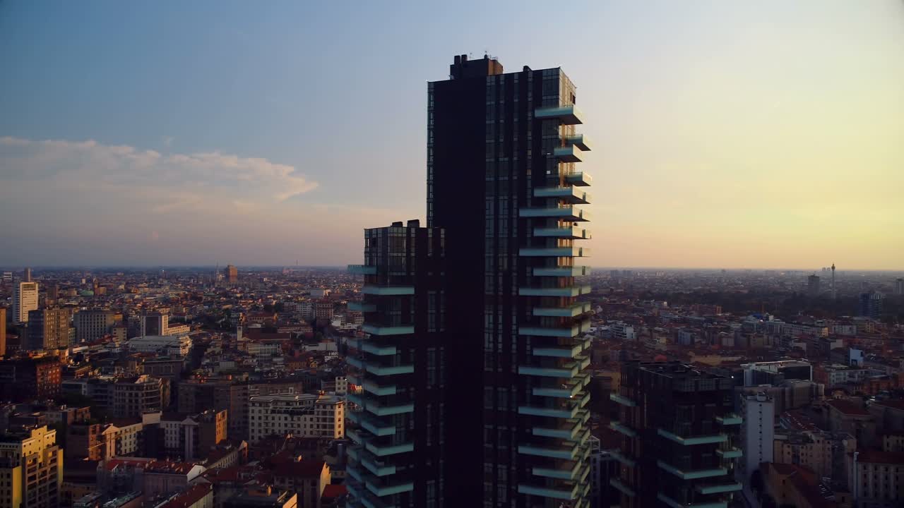 vista aérea del paisaje urbano moderno 4k