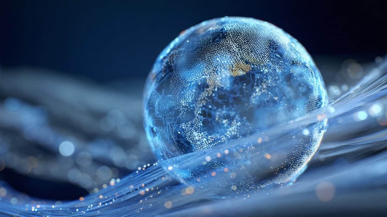 Abstract Technology Network Globe