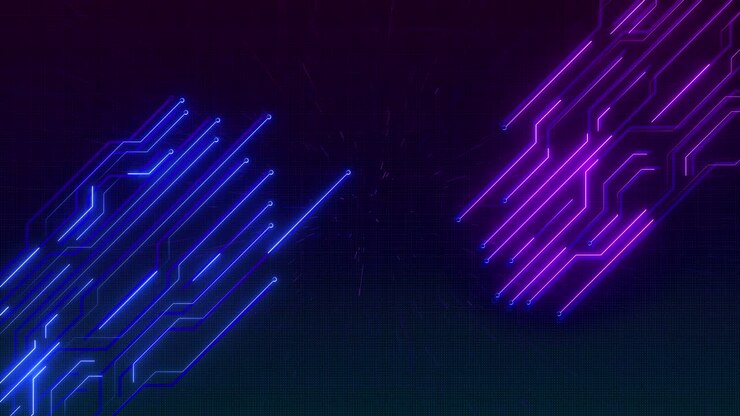 Scheda madre rossa, dati digitali in movimento, CPU, sfondi 4K, elaborazione e organizzazione astratta del computer