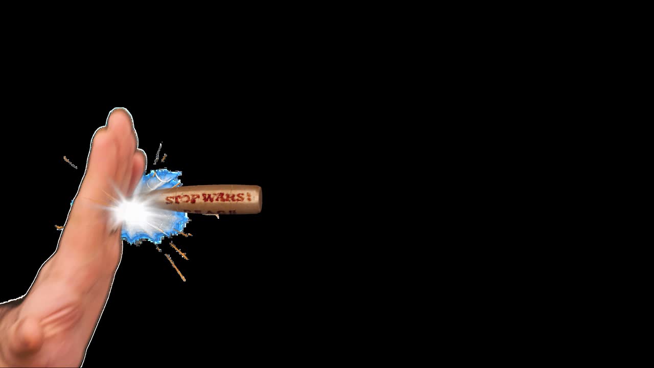 戦争を止め 地球の平和 弾丸 スローモーション 透明な背景 4k