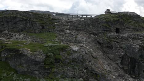 Upwards-Drone-Shot-of-a-Dam