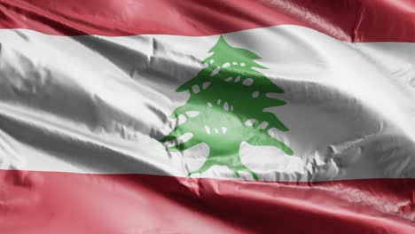 lebanon flag slow waving on the wind loop. lebanese banner smoothly swaying on the breeze. full filling background. 20 seconds loop.