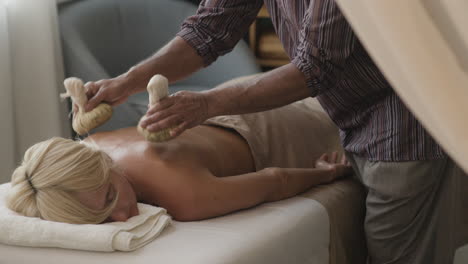 woman receiving a massage