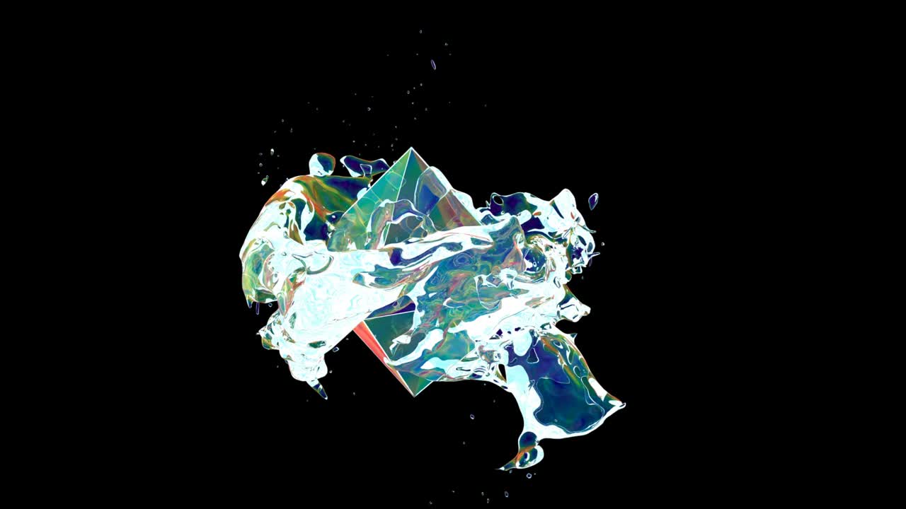 Water splash on object super slow motion 1000 FPS 4k