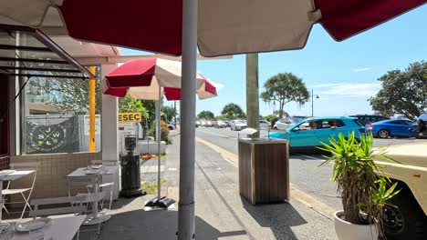 outdoor seating area with ocean view