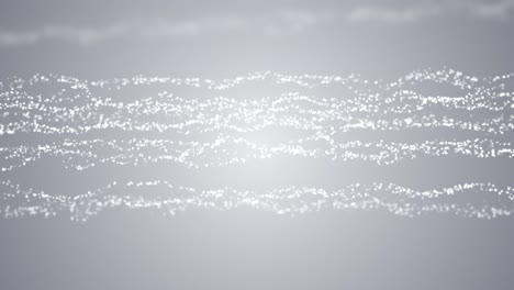 Abstract geometric white gray wire mesh waves background science technology futuristic concept dot