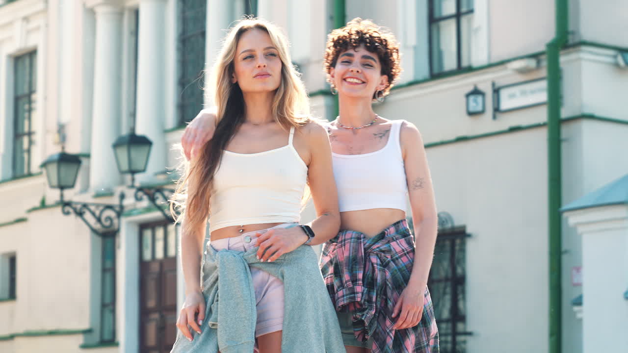 dos mujeres en la ciudad