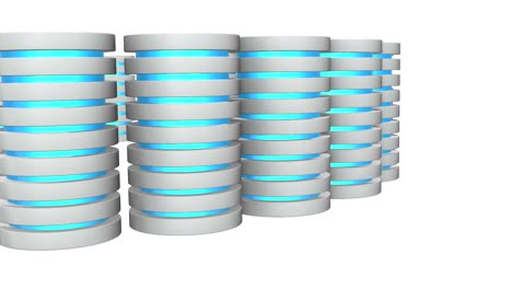 futuristic server hard disk and database block or battery cell. web hosting or cloud computing concept.