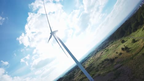 wind turbine blades in motion, slicing air, dynamic views beyond compare