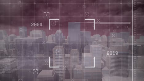 Animation-Des-Scope-Scannens-über-Die-Datenverarbeitung-Im-Vergleich-Zum-3D-Stadtmodell