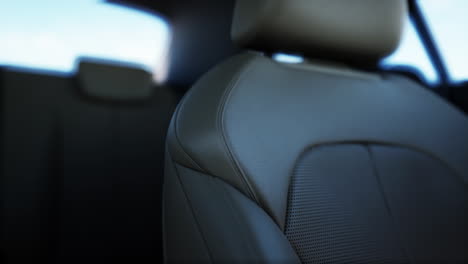 close-up view of car seats