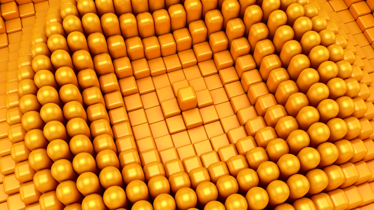 los cubos se convierten en cápsulas y forman una onda