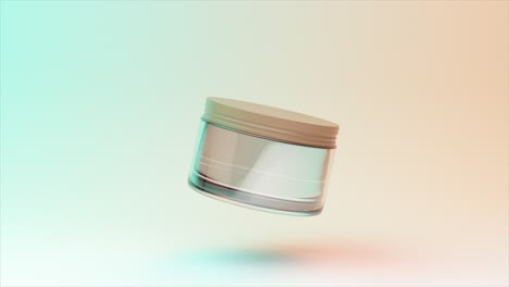 floating glass jar mockup