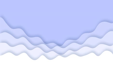 estandarte de ondas abstractas. estilo de corte de papel. fondo de bucle 3d con espacio de copia para texto. plantilla de gráficos de movimiento para presentaciones de negocios y publicidad. curvas fluidas, formas con sombras. imágenes en 4k