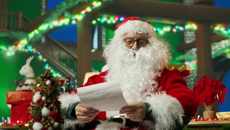 santa claus leyendo cartas