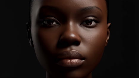 dramatic close-up portrait of a woman