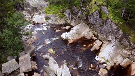 summer waterfall river rocks view in norway