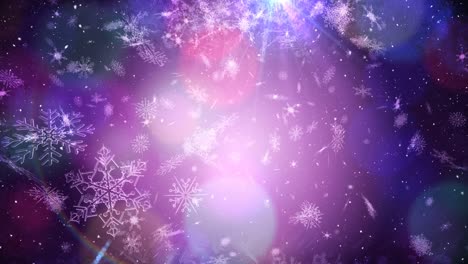 Falling-snow-with-bokeh-light-Christmas-circles