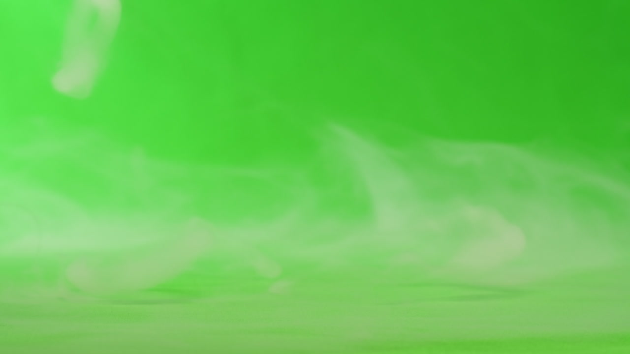 humo y vapor en la pantalla verde