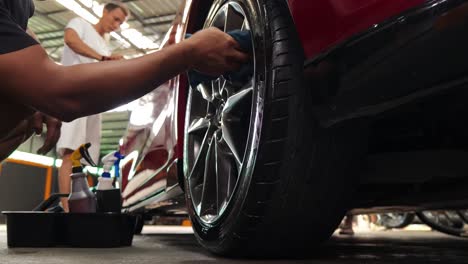 car wheel washing