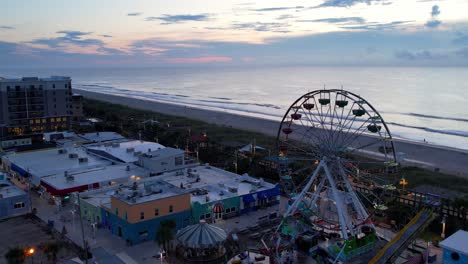 Carolina-Beach-NC,-North-Carolina-Boardwalk-Vergnügungspark-Antenne-1