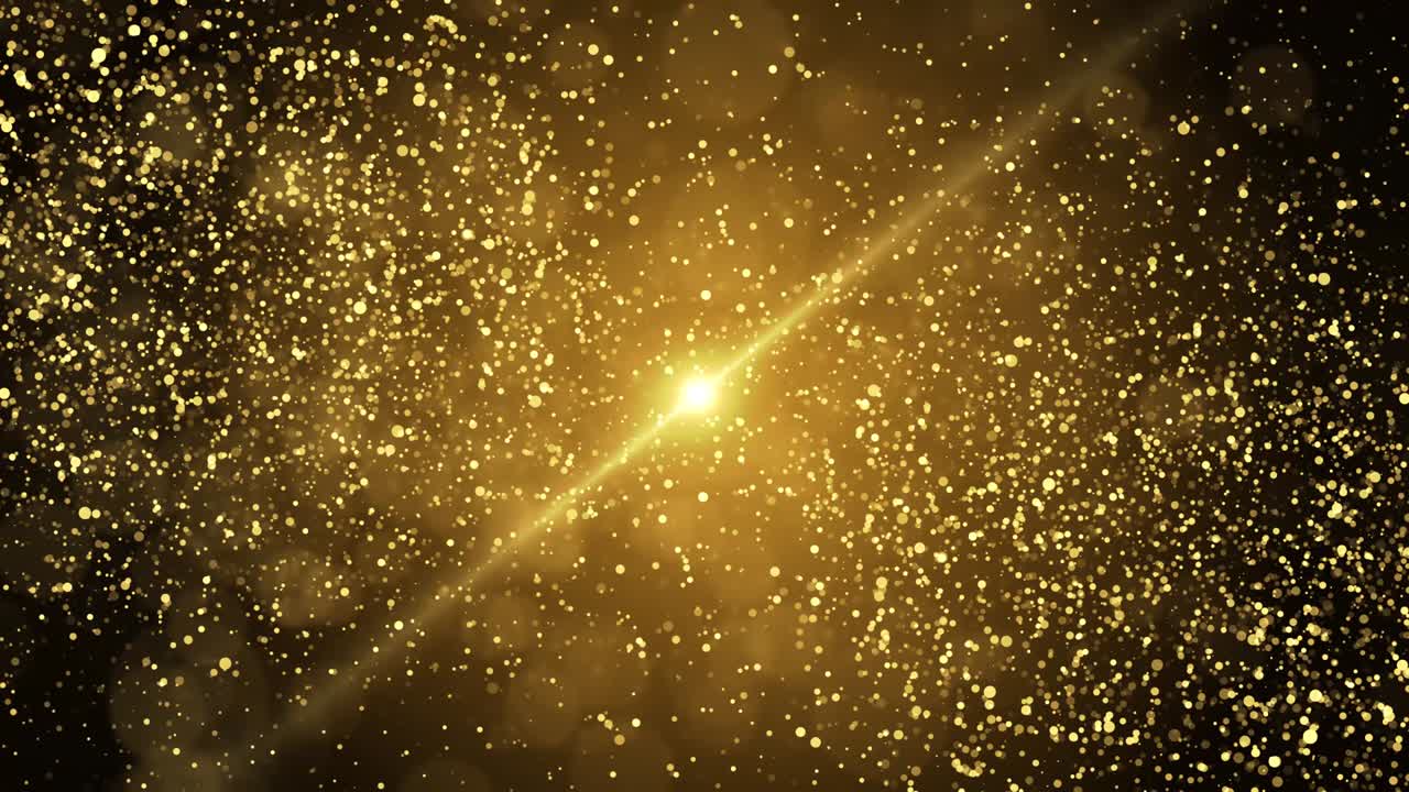 입자 먼지 추상적인 빛 움직임 루프 빛 배경, 반이는 입자의 애니메이션.
