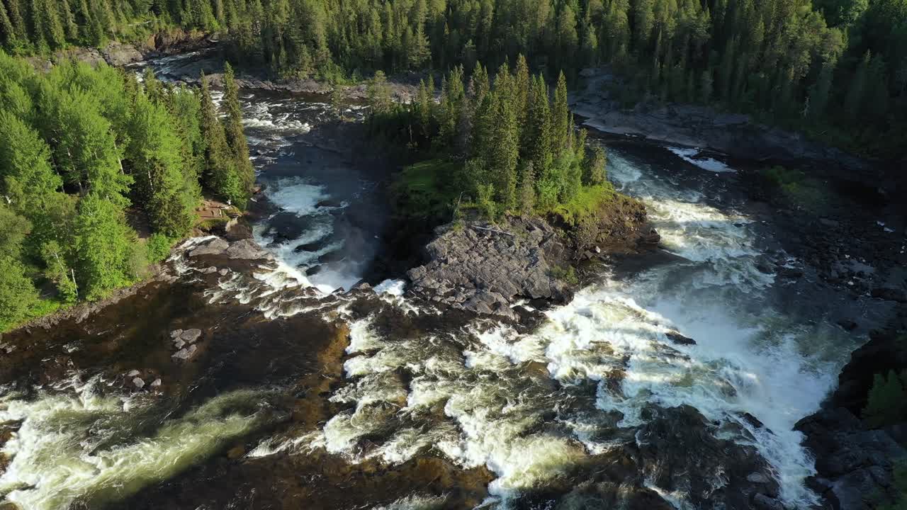 Ristafallet waterfall in the western part of Jamtland is listed as one of the most beautiful waterfalls in Sweden.