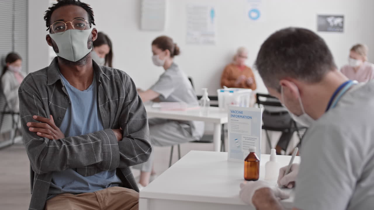 African Man Posing on Medical Appointment