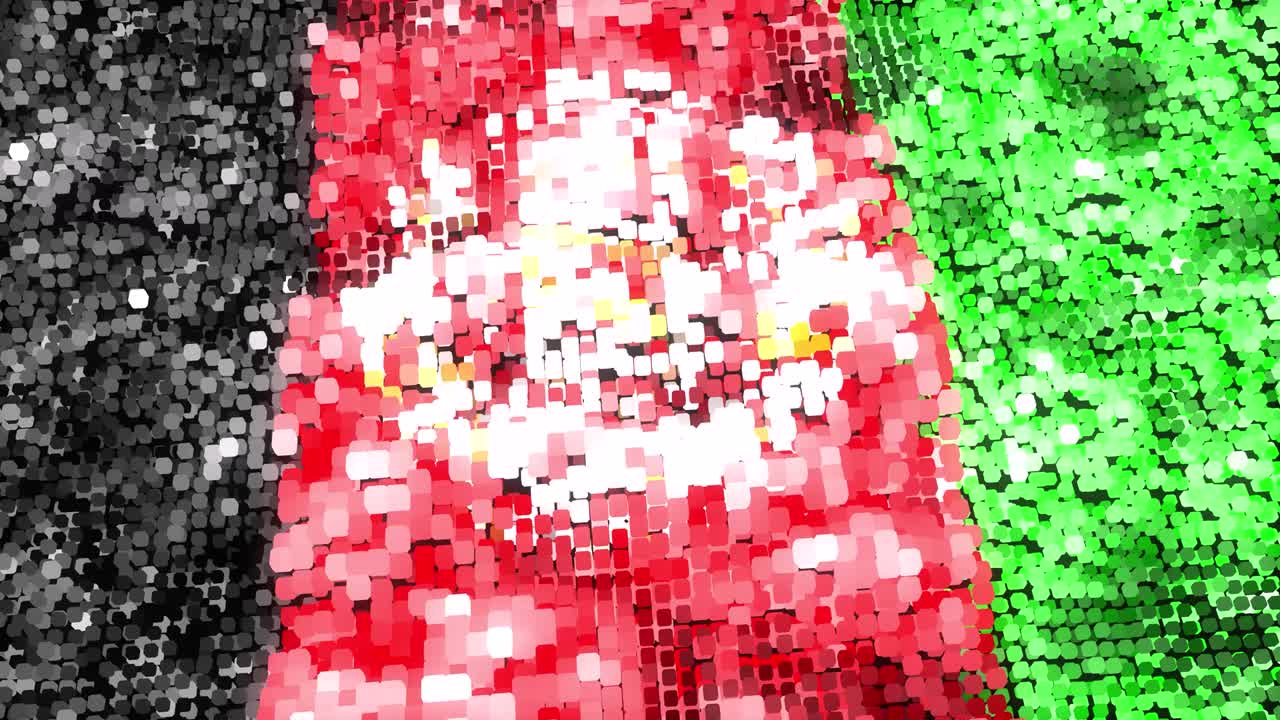 Very bright 60FPS modern Afghanistan flag on shining pixels  waving - abstract 3d seamless looping animation UHD 4kVery bright 60FPS modern Afghanistan flag on shining pixels  waving - abstract 3d seamless looping animation UHD 4k