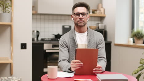 male freelancer talking on camera