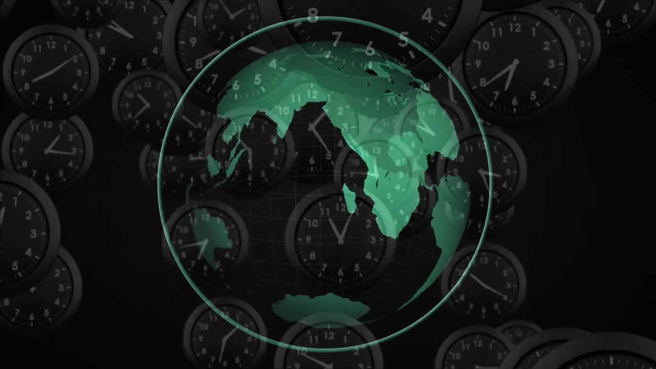 анимация сети соединений через часы