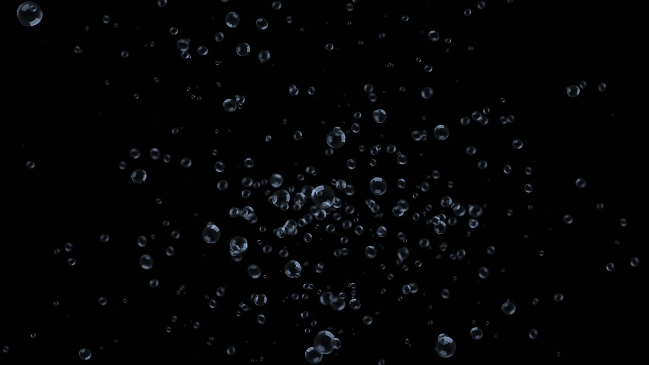 Water air bubbles underwater sparkle liquid fizz co2 4k 3d green screen loop animation air bubble
