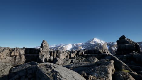 rocas y piedras en las montañas de los alpes