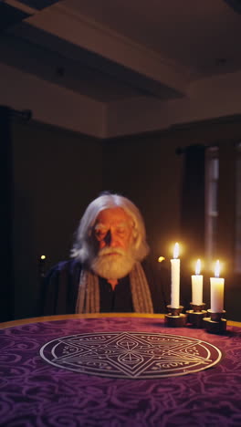 mystic at a spiritual table