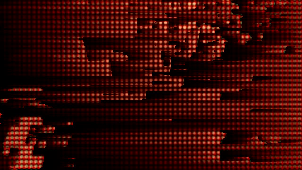 4K Abstract Glitch Technology Background.