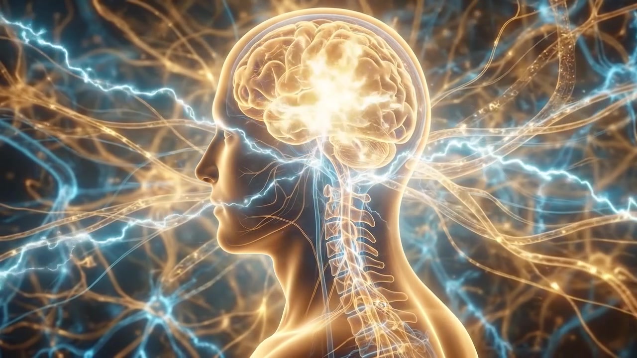 Visualizzazione medica dettagliata del cervello umano