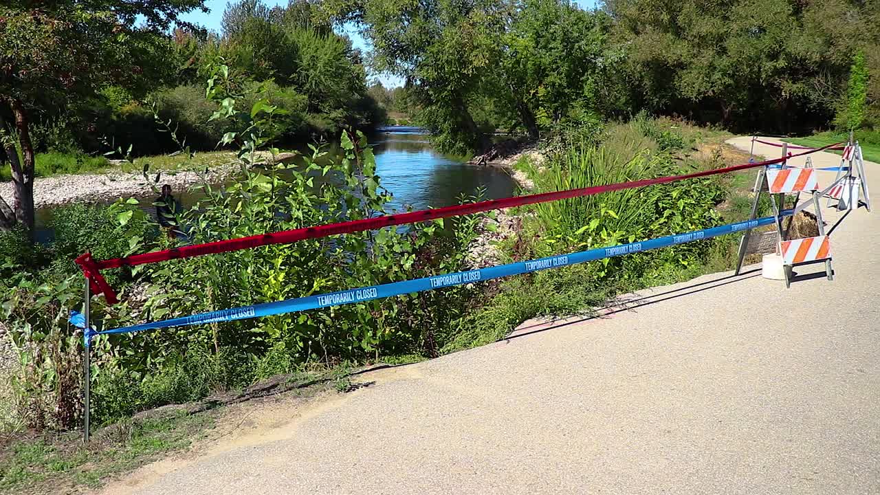 Construction On The Eagle Greenbelt Caution Tape 10 Second Video