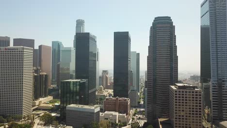 Los-Angeles-California-aerial-ascending-view-above-downtown-LA