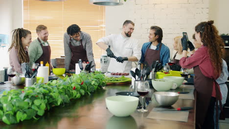 cooking class with friends