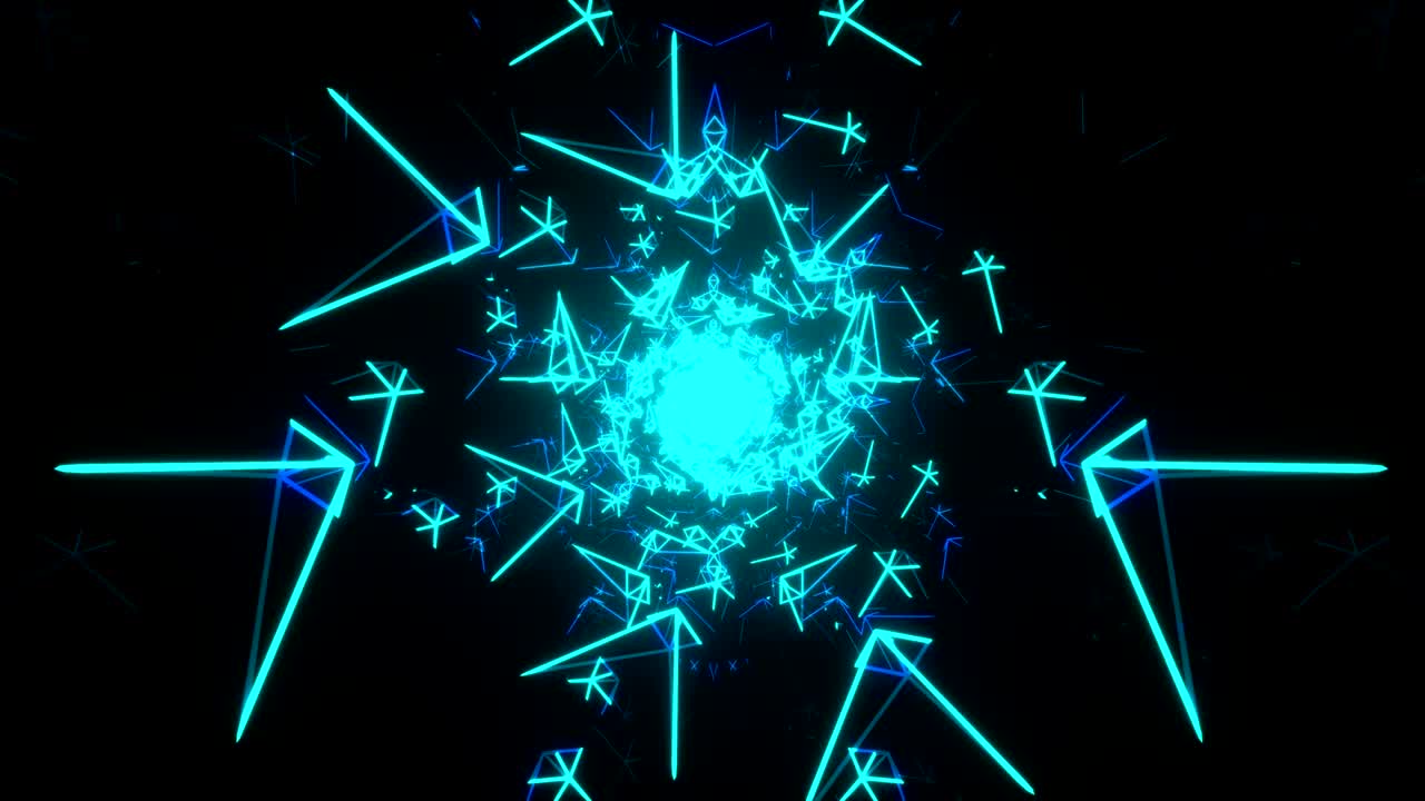 loop de neón 4k de la tecnología cibernética