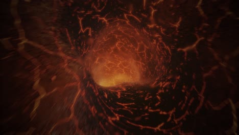 animated lava tunnel seamless loop. 3d abstract