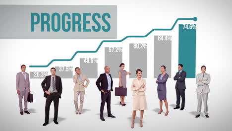 Equipo-De-Negocios-De-Pie-Contra-El-Gráfico-Rentable