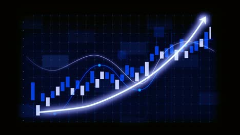 business growth concept in allusive graph chart showing marketing sales profit