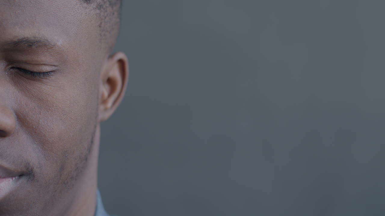 남자 얼굴의 클로즈업