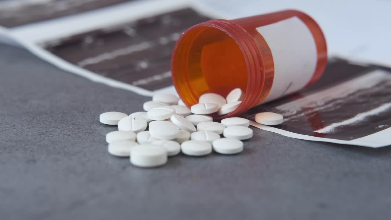 어져있는 약과 의료 기록